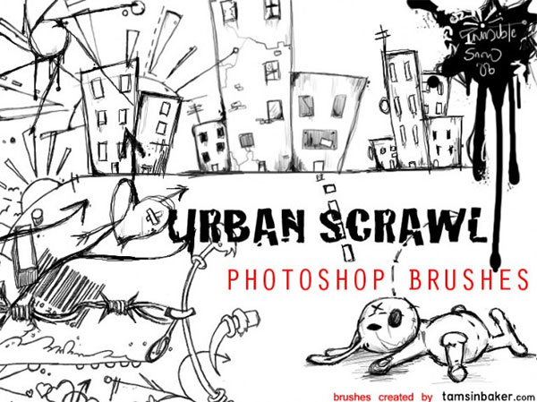 Urban Scrawl Brush Pack PS