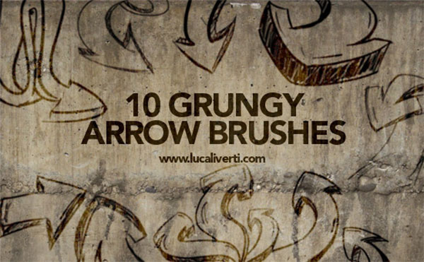 Grungy Arrow Brushes Set