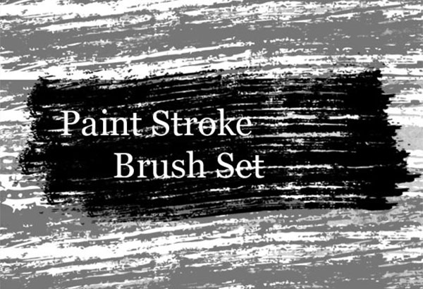 Grungy Paint Strokes Photoshop Brushes Set