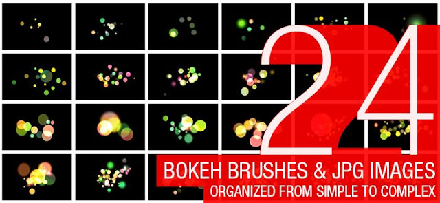 24 Pinceles abstractos de Bokeh para Photoshop