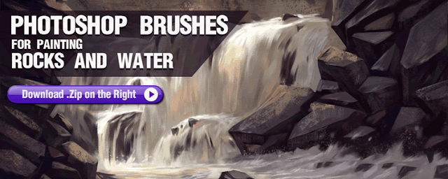 Pack de Brushes para pintar rocas y agua 