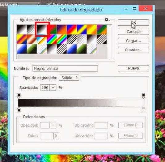 elige colores para herramienta degradado