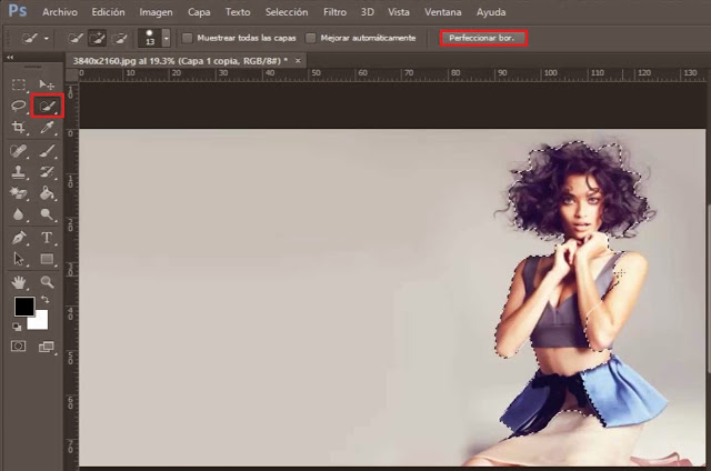 selección rápida perfeccionar bordes