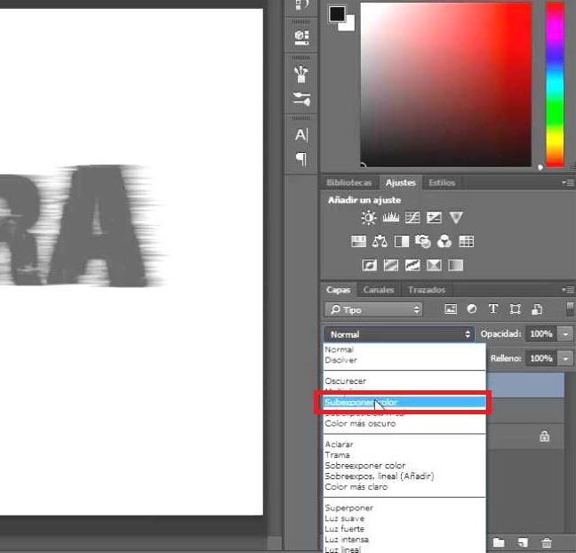 modo subexponer color