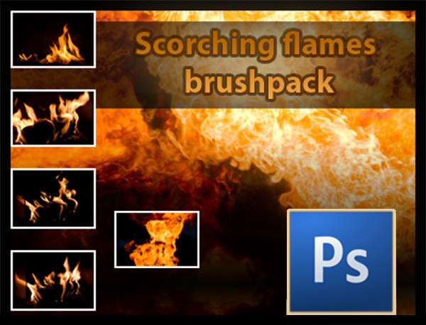 44 Scorching Flames Brushes Hi-Res