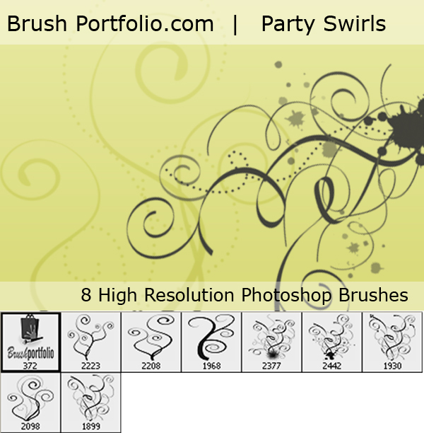 Party Swirl Brushes For PS