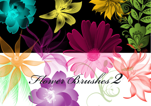 43 Hi-Res Floral Brushes For Photoshop