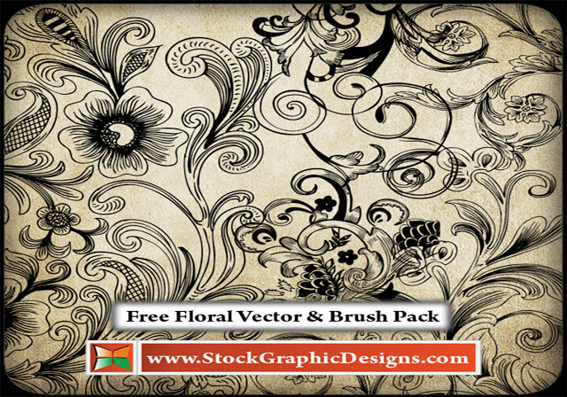 Free Floral Brushes Pack