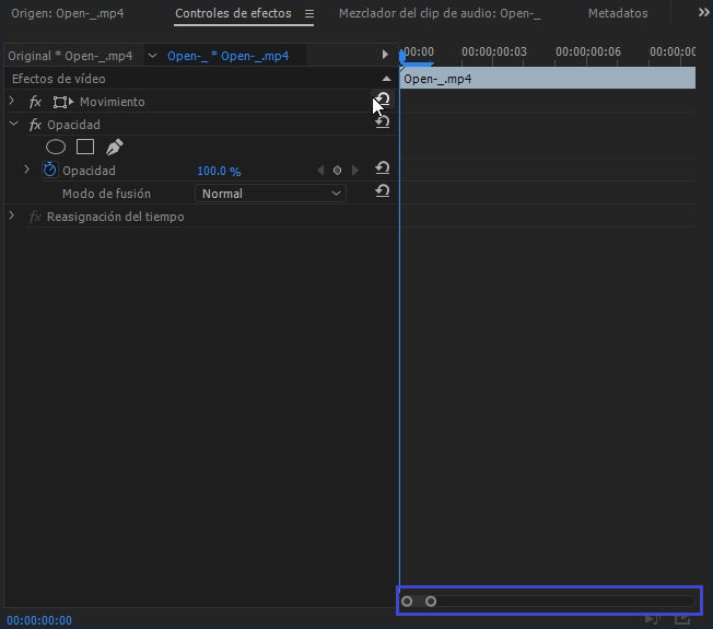 transición animación entrada salida premiere pro efectos