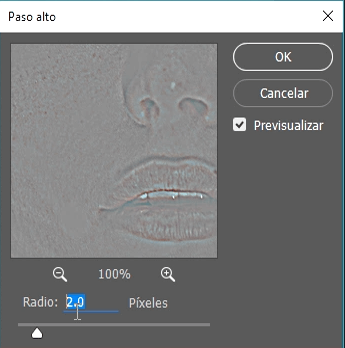 paso alto 2 pixeles